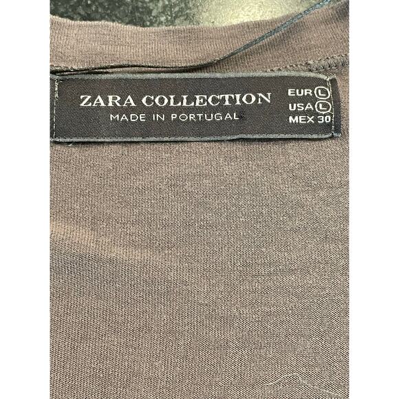 ZARA Collection greige gray Large sleeveless top - Picture 3 of 6